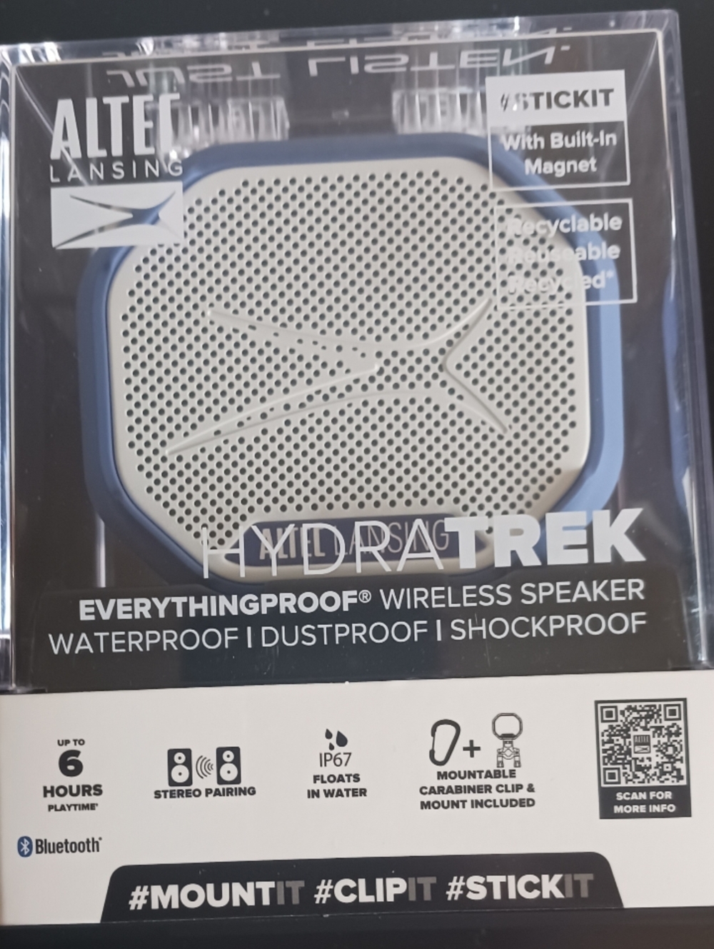 Altec Lansing HydraTrek Wireless Portable Bluetooth Speaker Everything Proof New